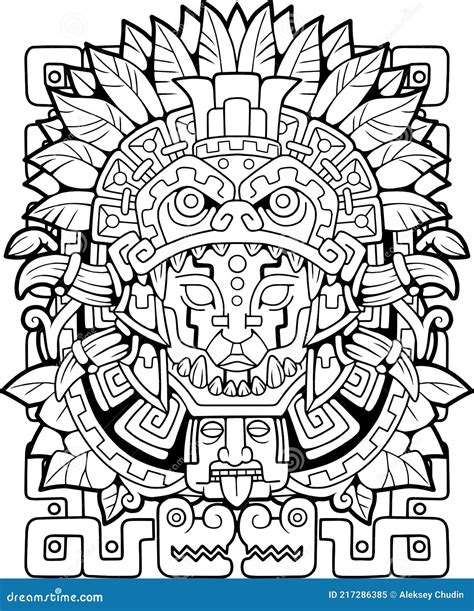 aztec coloring pages