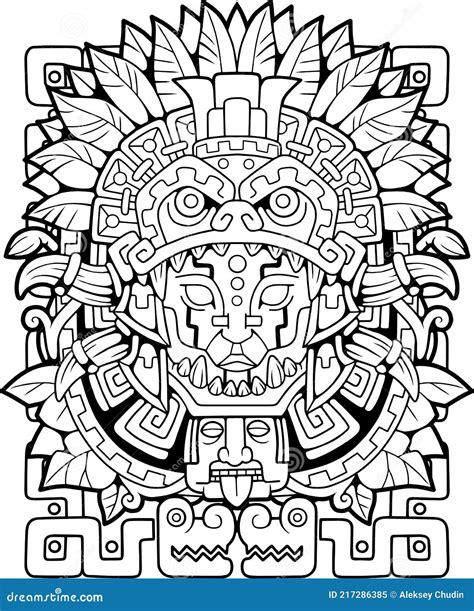 aztec coloring pages