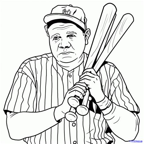 babe ruth coloring pages
