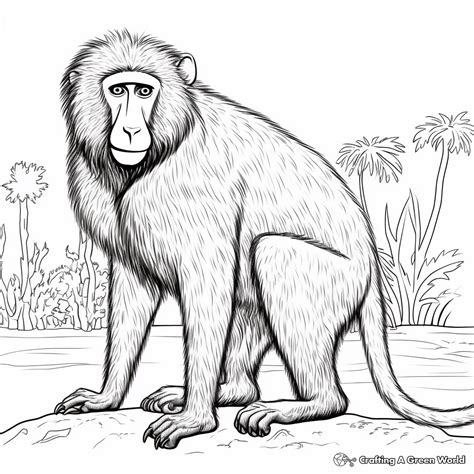 baboon coloring pages