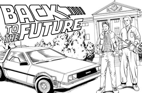 back to the future coloring pages