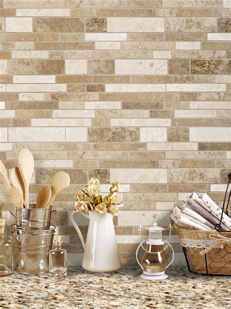 backsplash tile brown