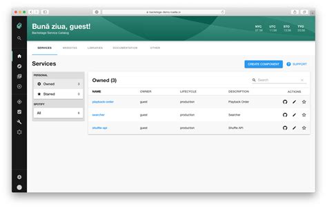 Backstage Catalog Info