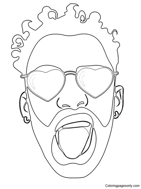 bad bunny coloring pages heart