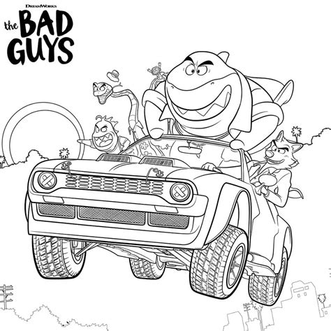 bad guys coloring pages