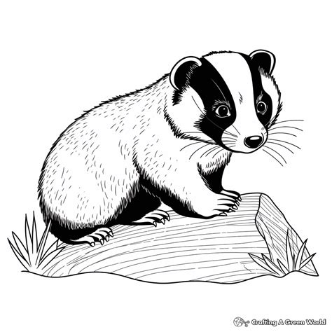 badger colouring pages