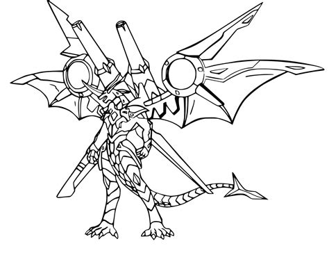 bakugan drago coloring pages