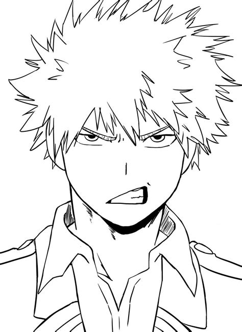 bakugou coloring pages
