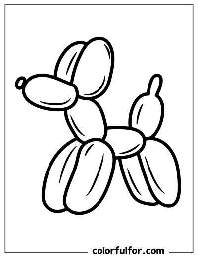 balloon dog coloring page