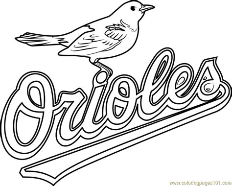 baltimore orioles coloring pages