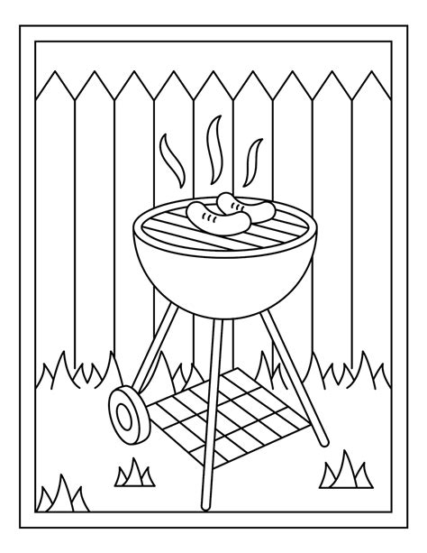 barbeque coloring pages