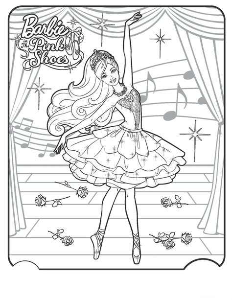 barbie ballerina coloring pages