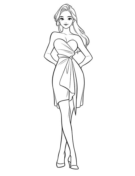 barbie clothes coloring pages