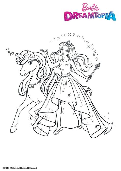 barbie dreamtopia coloring pages