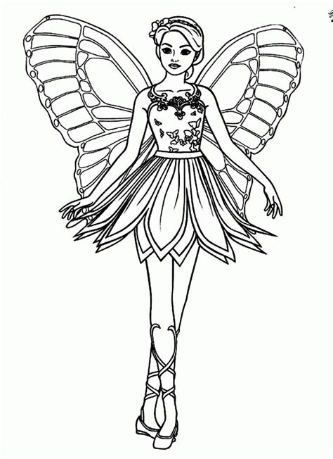 barbie fairies coloring pages