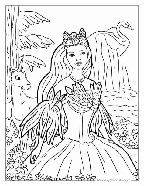 barbie pdf coloring pages