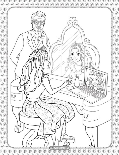 barbie princess adventure coloring pages