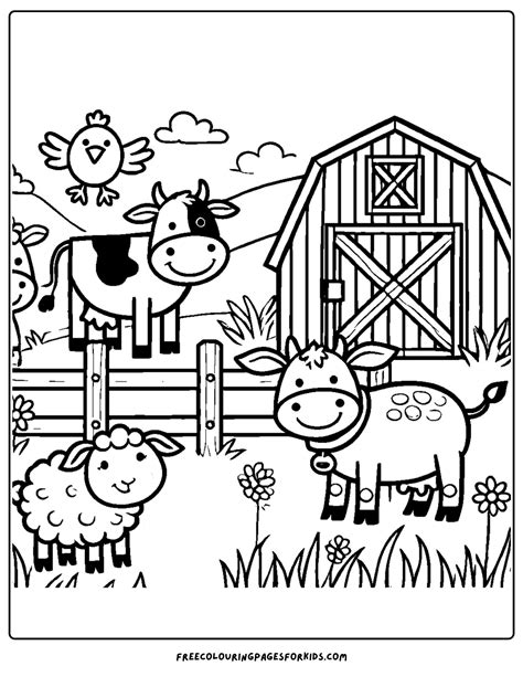 barn animals coloring pages