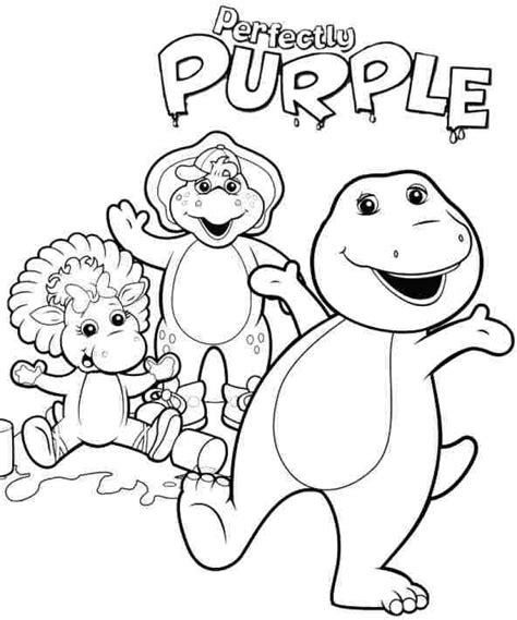 barney coloring pages printable