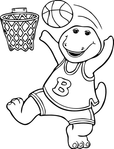 barney printable coloring pages