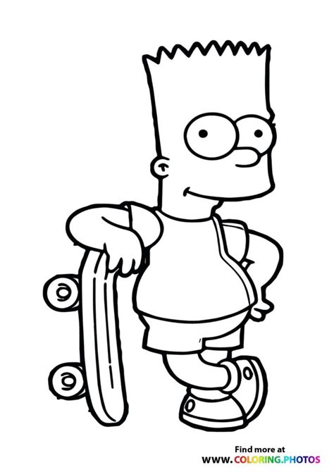 bart coloring pages