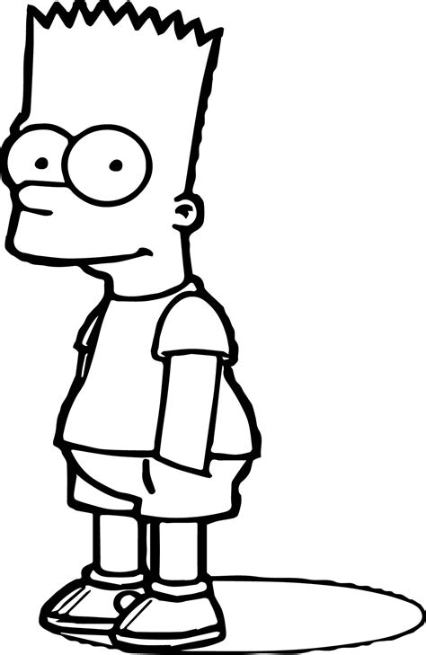 bart simpson colouring pages