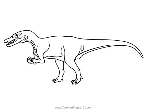 baryonyx dinosaur coloring page