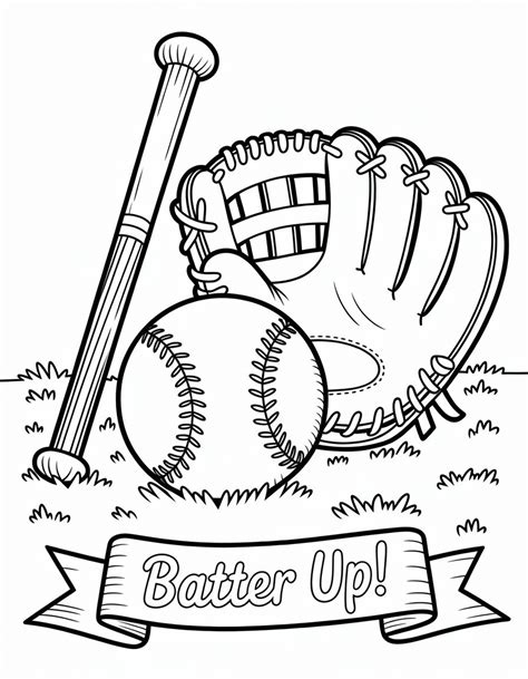 baseball coloring pages pdf