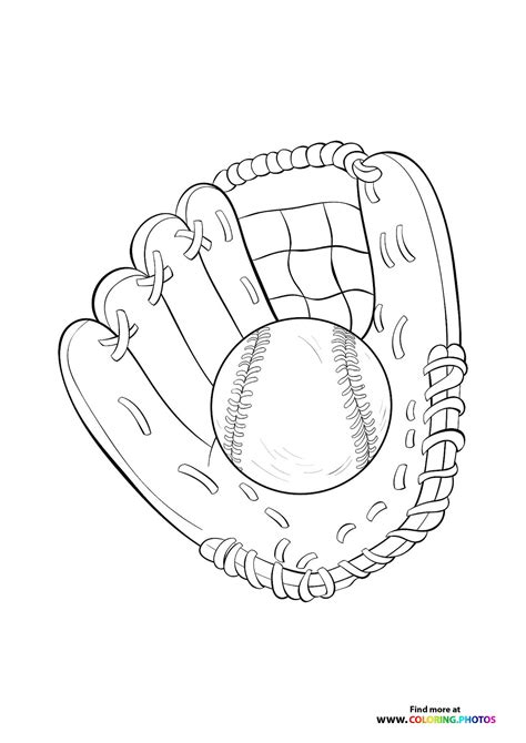 baseball glove coloring sheet