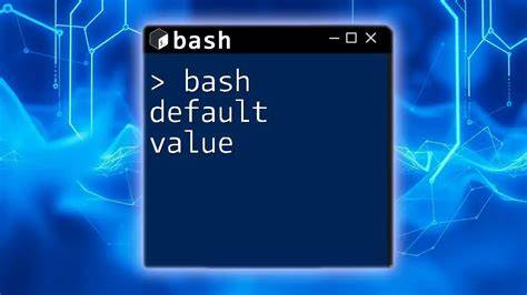 bash assign default value
