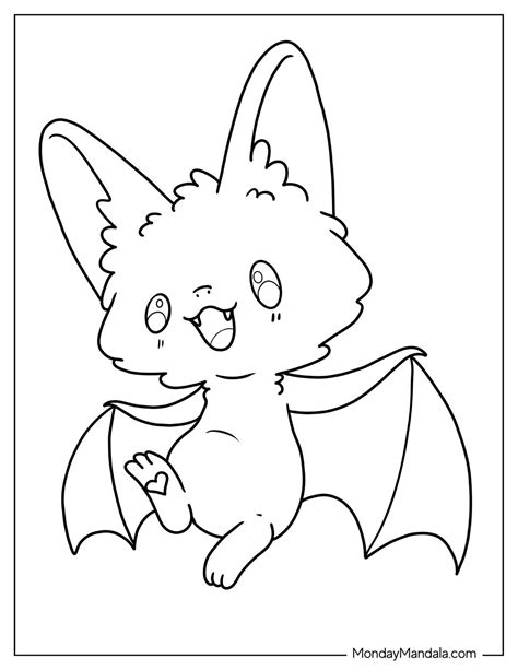 bat coloring pages pdf
