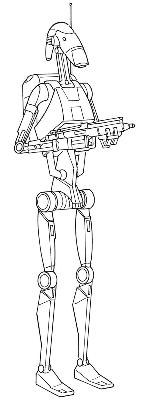 battle droid coloring pages