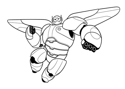 baymax coloring pages