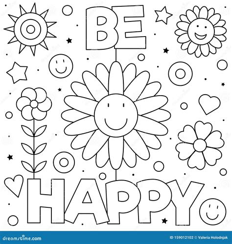 be happy coloring pages