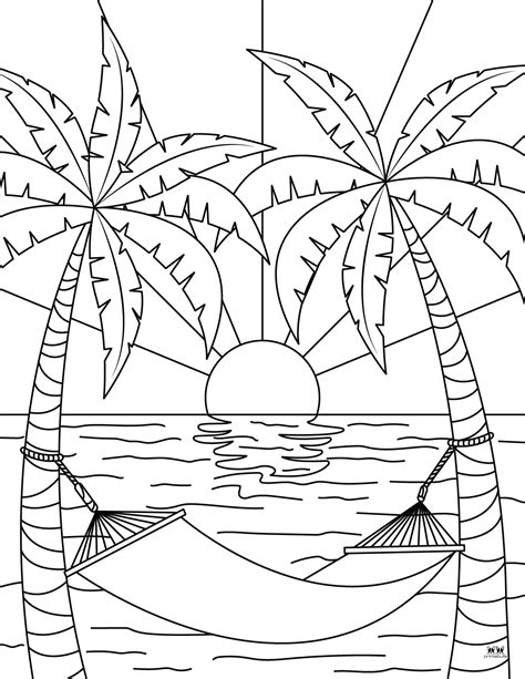 beach coloring pages for adults