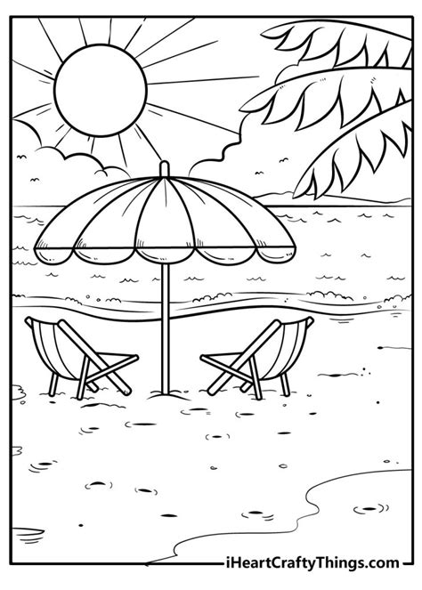 beach coloring pages pdf