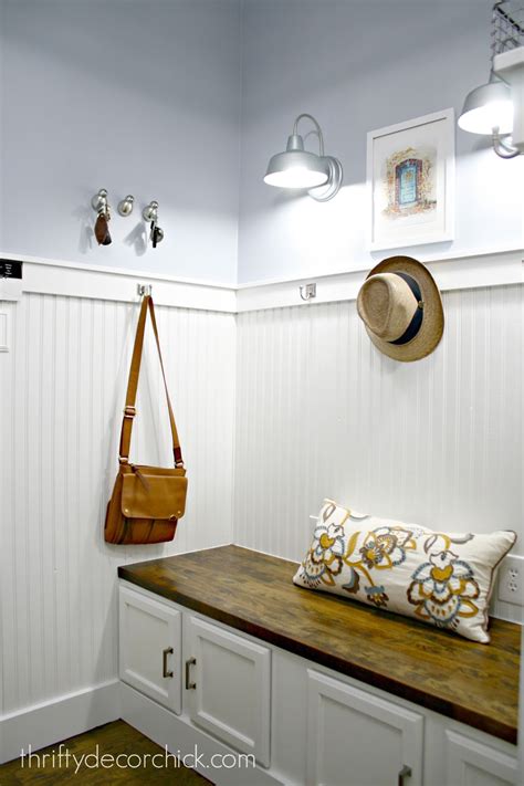 beadboard in mudroom