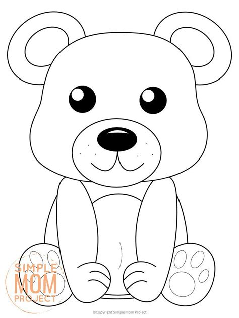 bear coloring pages for preschoolers