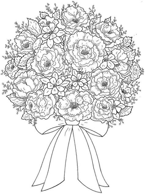 beautiful flowers coloring book