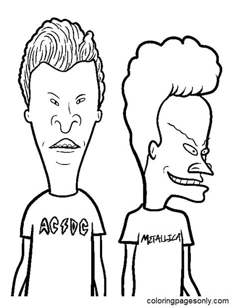beavis and butthead coloring pages