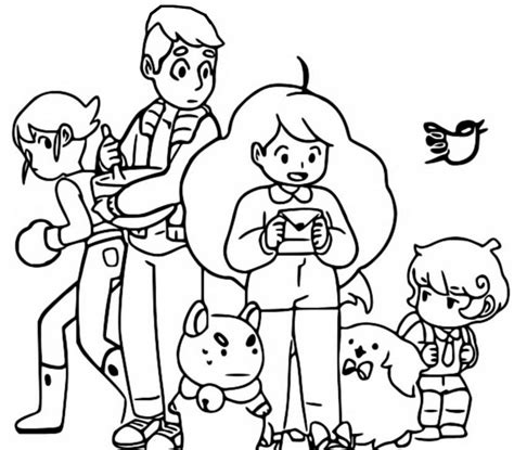 bee and puppycat coloring pages