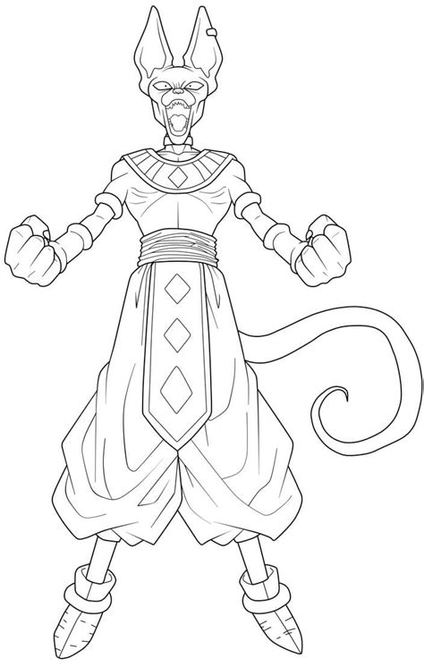 beerus coloring pages