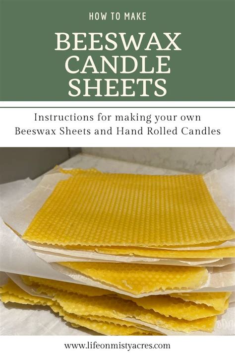 beeswax sheets for candle making