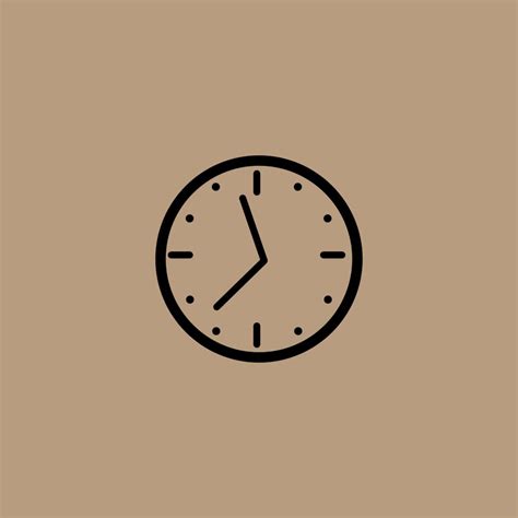 Beige Clock Icon