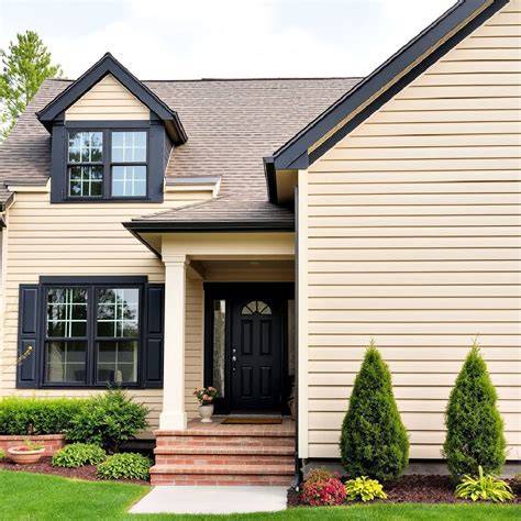 beige siding house