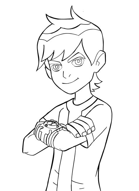 ben 10 drawing with colour
