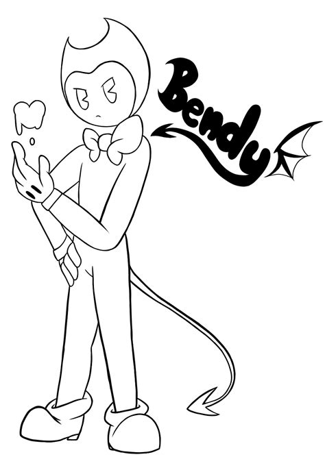 bendy coloring pages printable