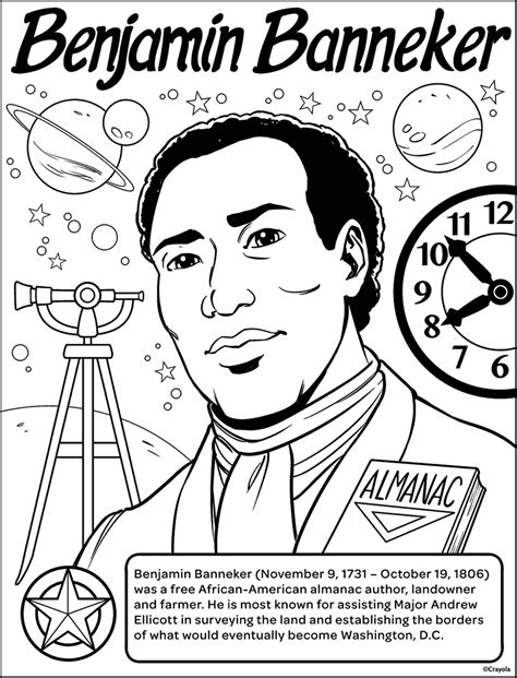 benjamin banneker coloring pages