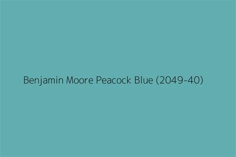 benjamin moore peacock blue