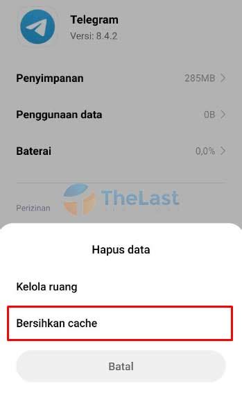 bersihkan cache telegram